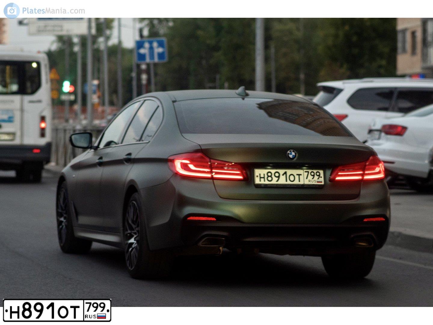 Фото автомобиля BMW SERIE 5, 2019 — госномер С436УА790. Цвет: ТЕМНО-СЕРЫЙ