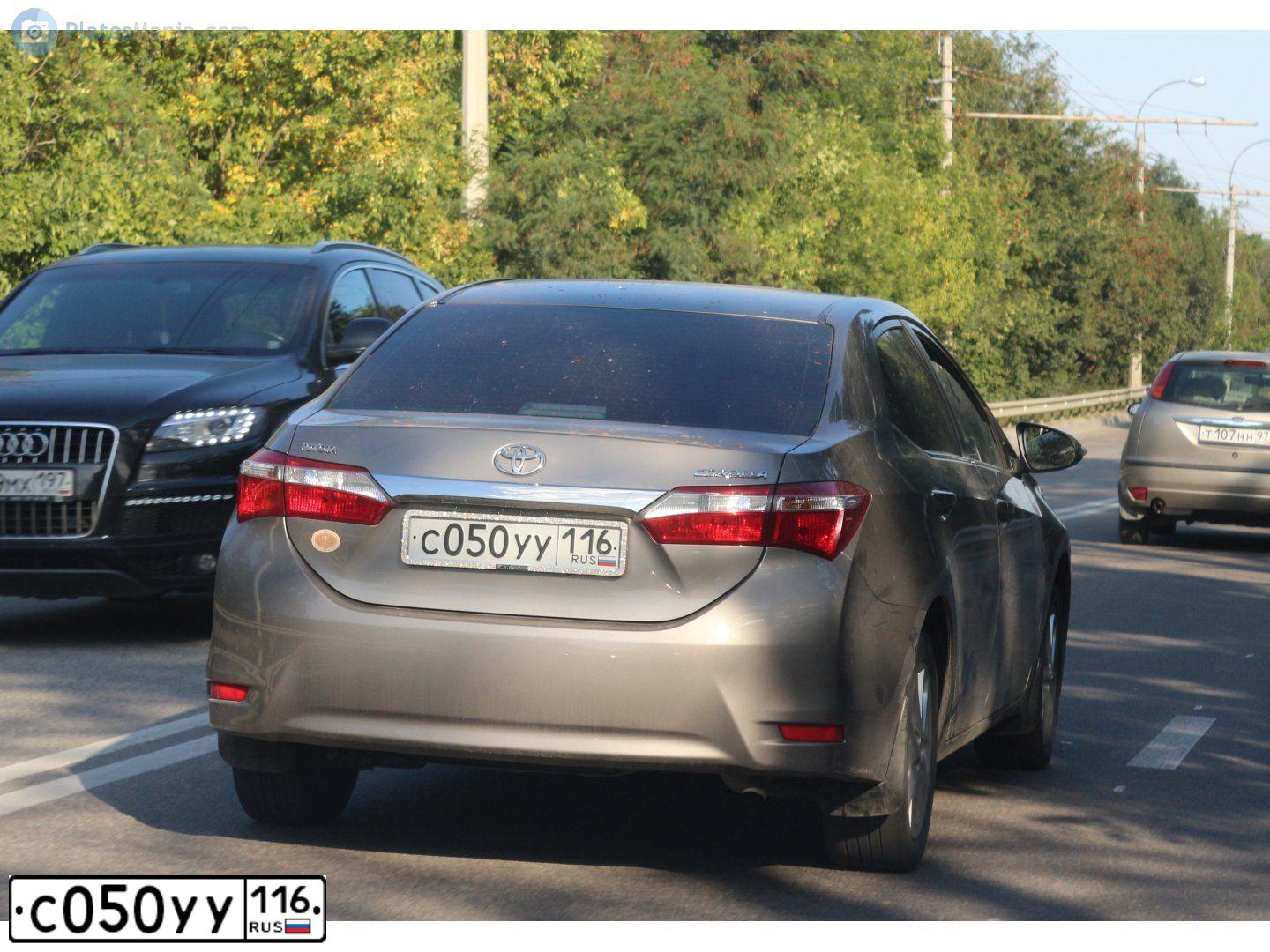 Фото автомобиля TOYOTA COROLLA, 2014 — госномер С050УУ116. Цвет: Серый