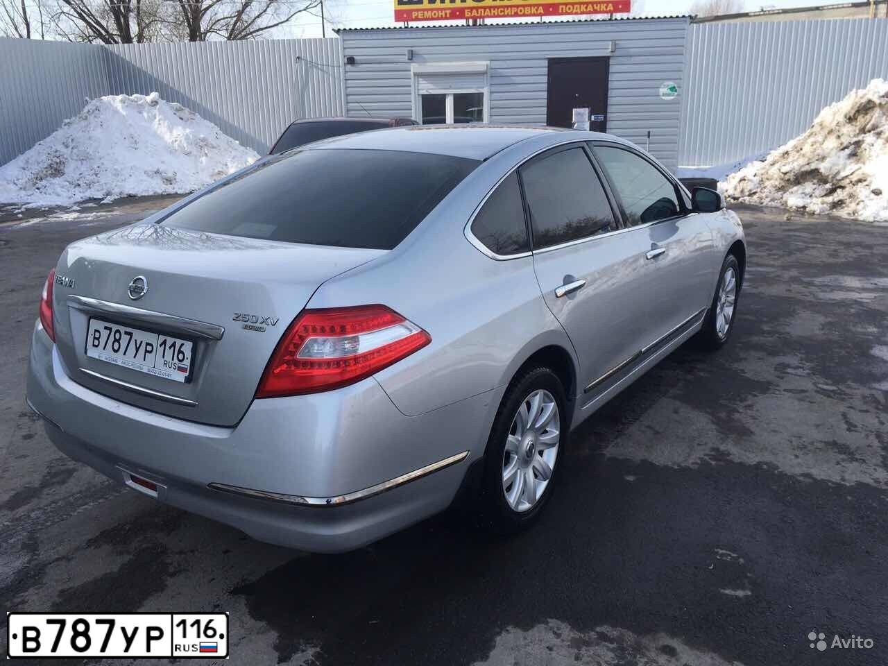 Фото автомобиля NISSAN TEANA, 2010 — госномер В787УР116. Цвет: СЕРЕБРИСТЫЙ