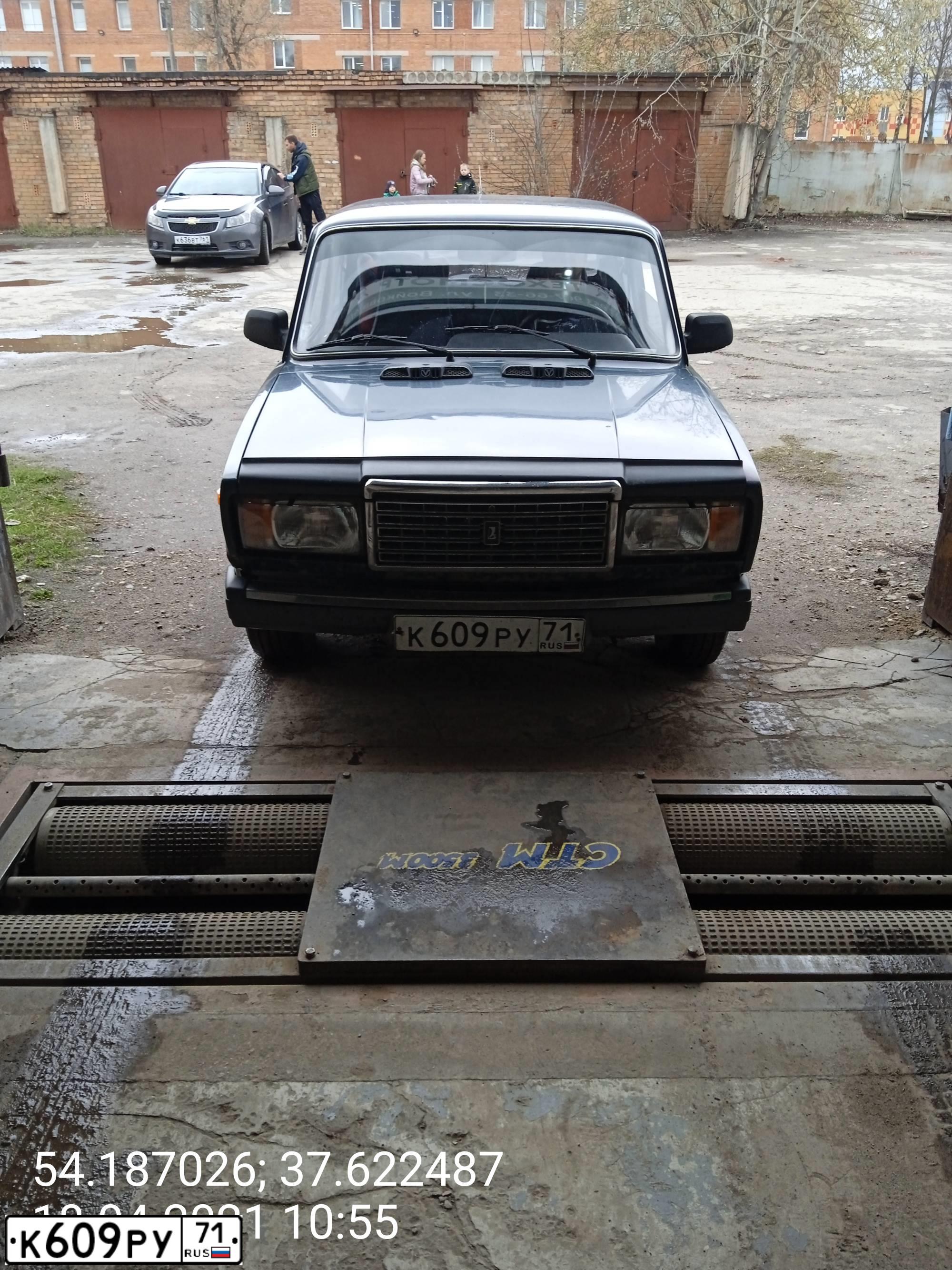 Фото автомобиля LADA 2107, 2005 — госномер К609РУ71. Цвет: Темно-зеленый