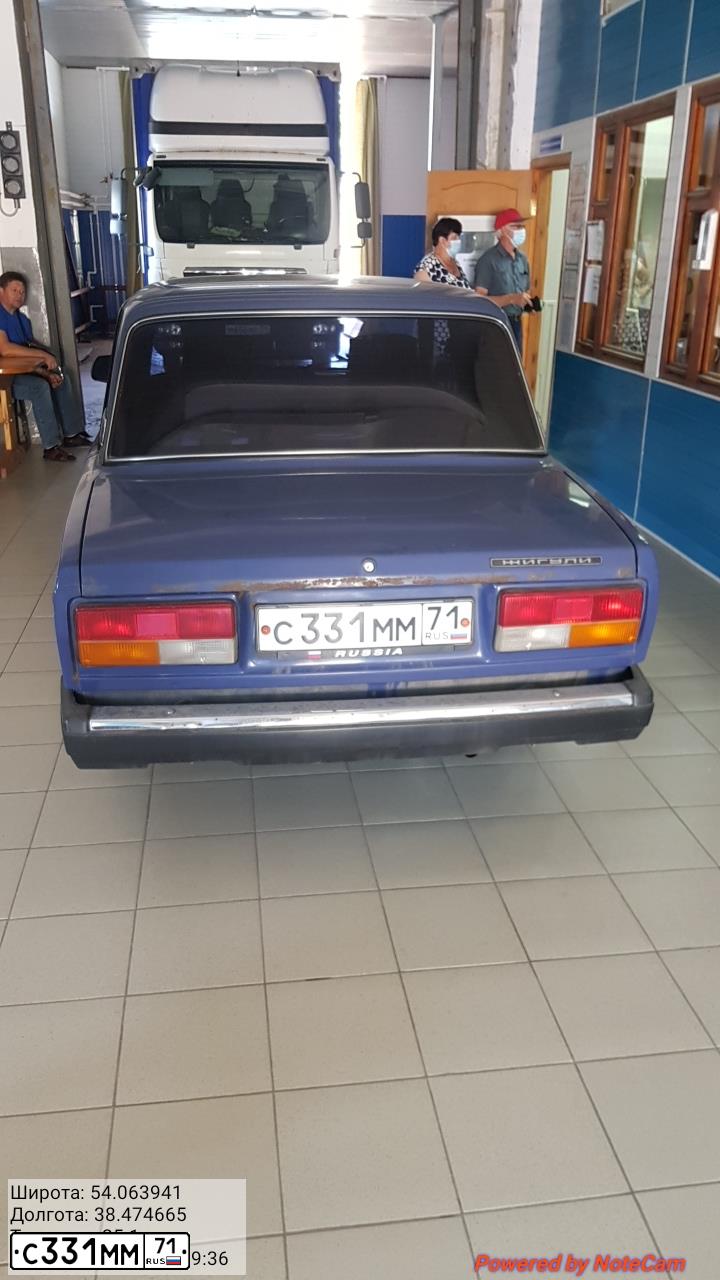 Фото автомобиля LADA 2107, 2003 — госномер С331ММ71. Цвет: синий