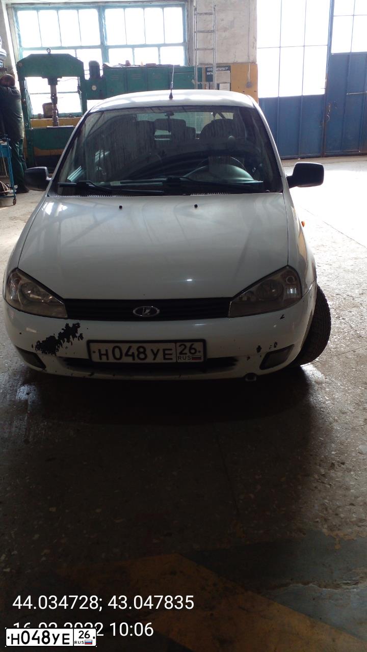 Фото автомобиля LADA 1119 KALINA, 2012 — госномер В413ОС09. Цвет: Белый