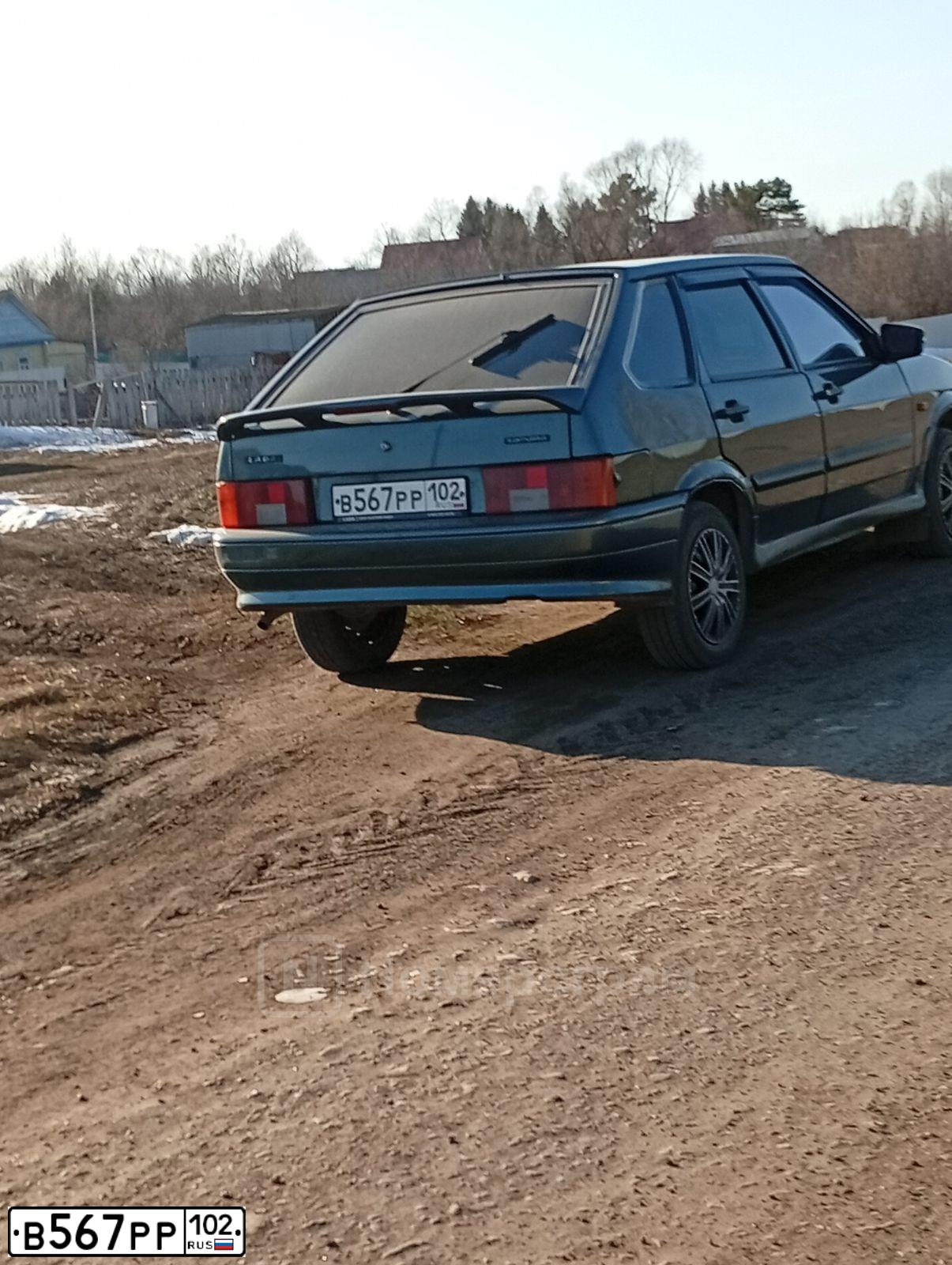 Фото автомобиля LADA 2114 SAMARA, 2010 — госномер В567РР102. Цвет: СЕРО-СИНЕ-ЗЕЛЕНЫЙ