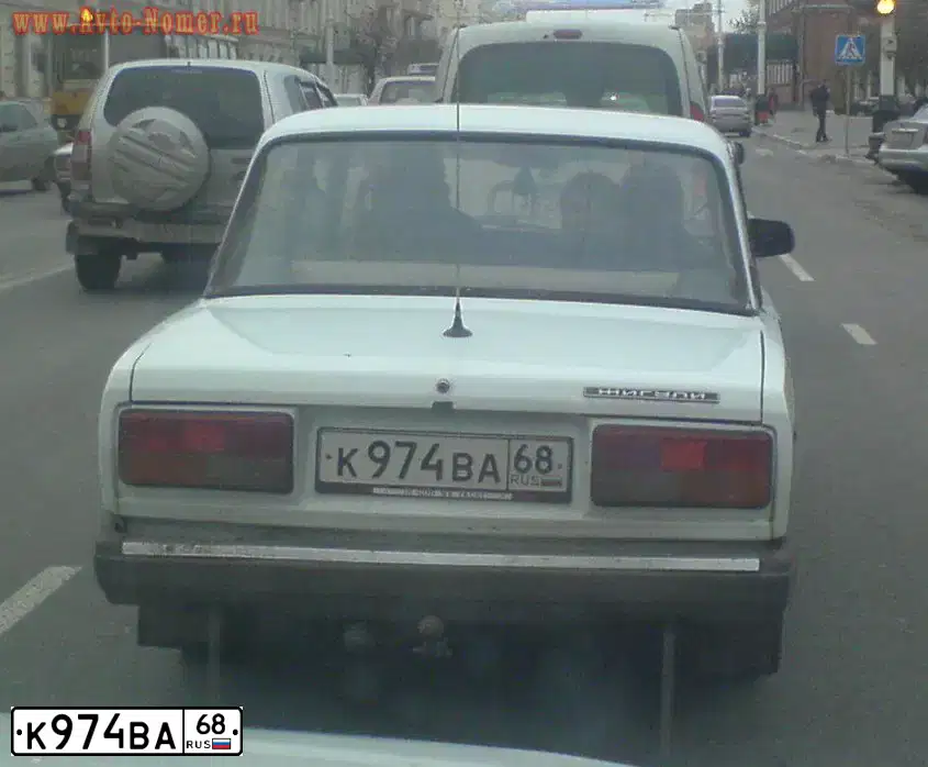 Фото автомобиля LADA 2107, 2002 — госномер К974ВА68. Цвет: ЯРКО-БЕЛЫЙ