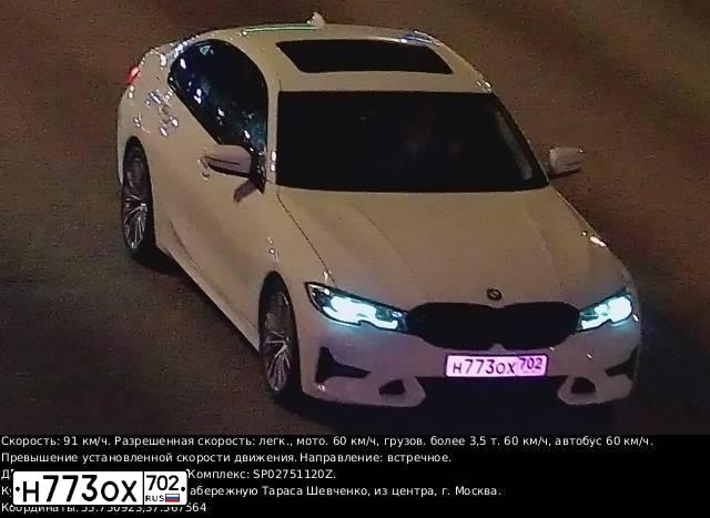 Фото автомобиля BMW 320D, 2019 — госномер В528НТ92. Цвет: Белый