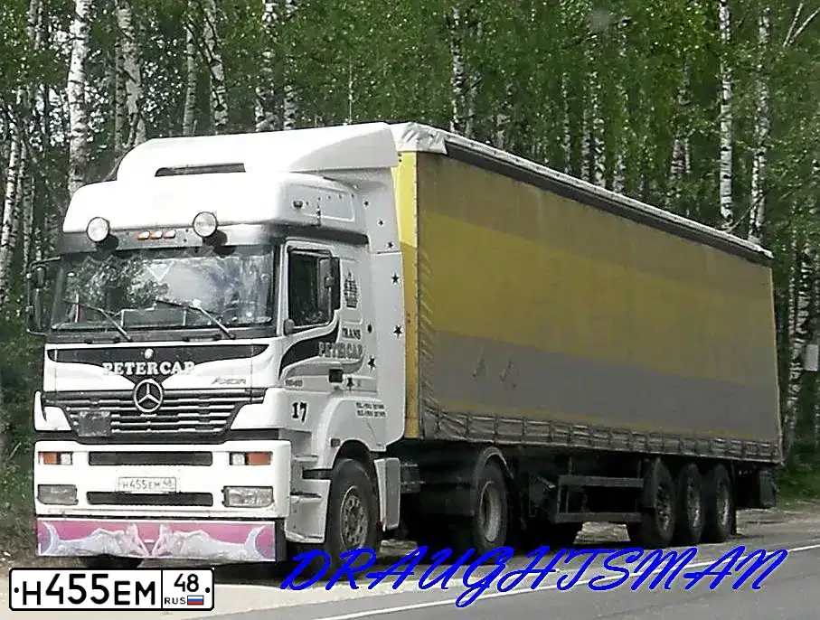 Фото автомобиля MERCEDES AXOR, 2002 — госномер Н455ЕМ48. Цвет: БЕЛЫЙ