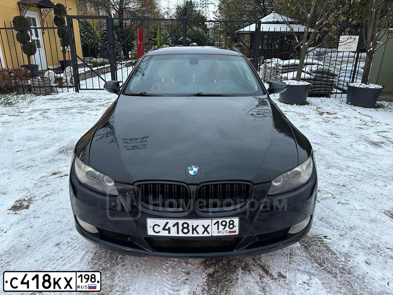 Фото автомобиля BMW W SERIE 3, 2007 — госномер С418КХ198. Цвет: ЧЕРНЫЙ
