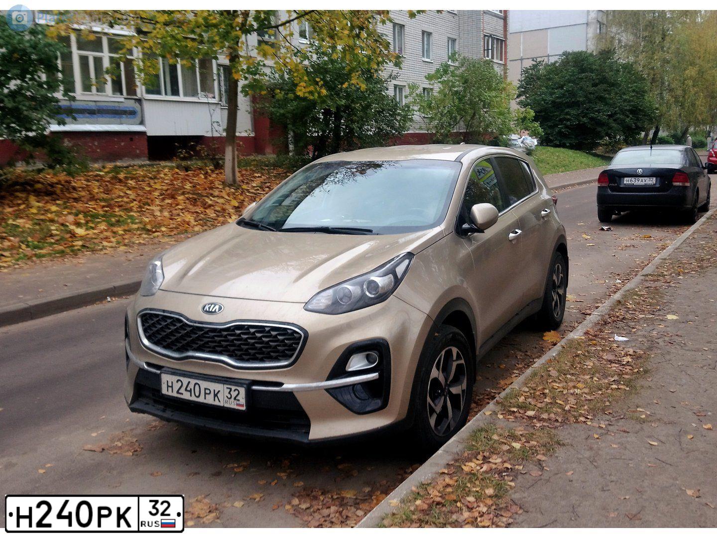 Фото автомобиля KIA SPORTAGE, 2019 — госномер Н240РК32. Цвет: СВЕТЛО-КОРИЧНЕВЫЙ