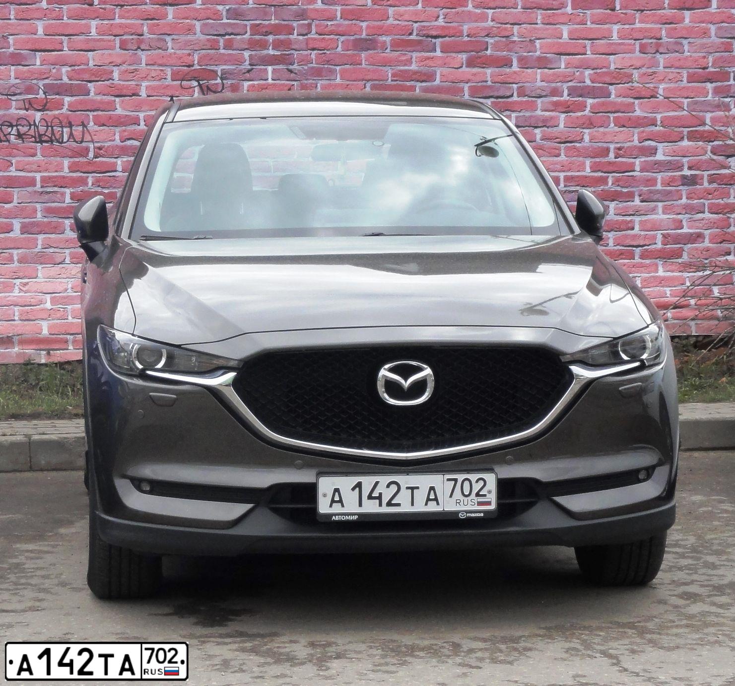 Фото автомобиля MAZDA CX-5, 2020 — госномер А142ТА702. Цвет: Коричневый