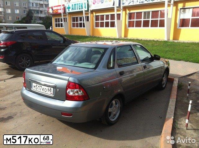 Фото автомобиля LADA 2170 PRIORA, 2010 — госномер О361СН68. Цвет: Средний серо-зеленый мет.