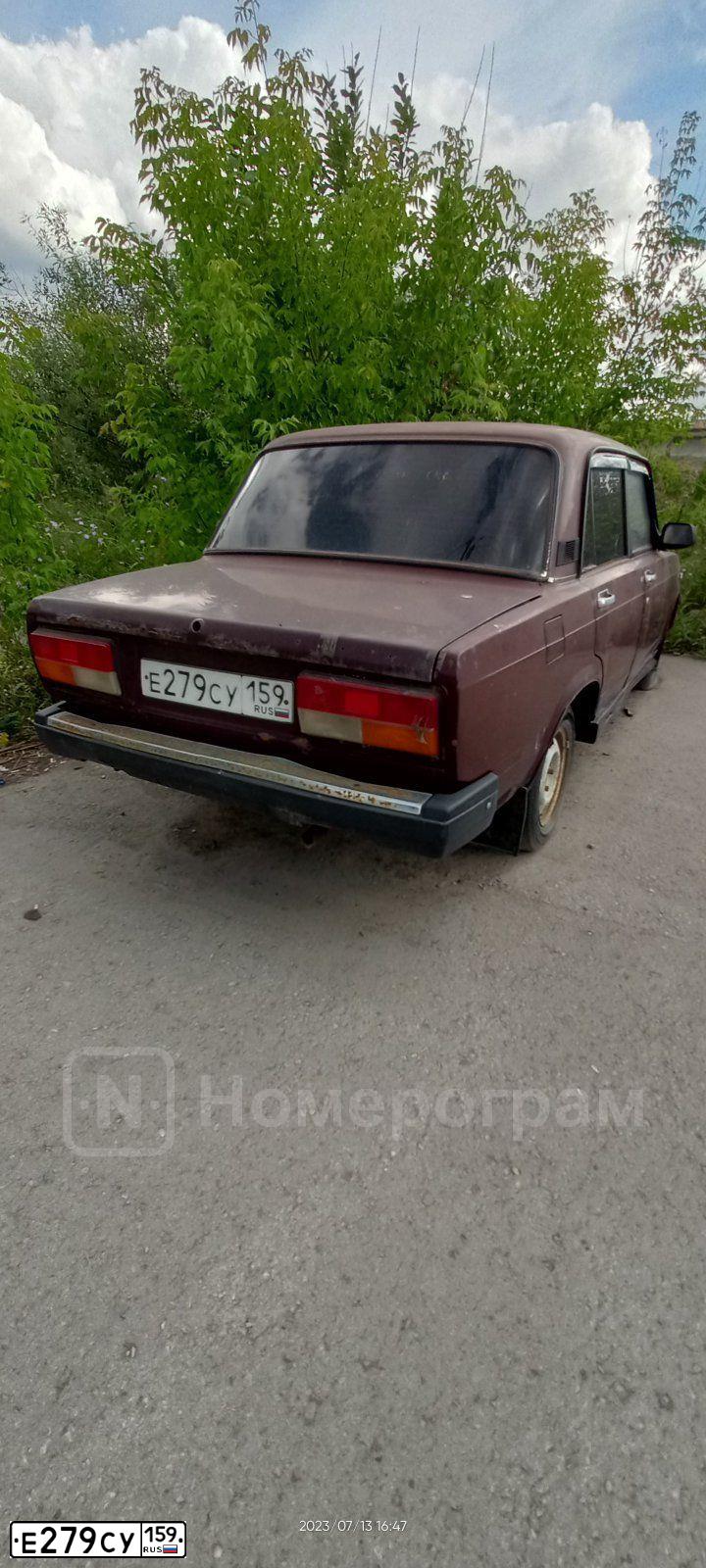 Фото автомобиля LADA 2107, 2008 — госномер Е279СУ159