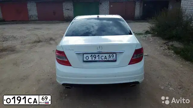 Фото автомобиля MERCEDES C-KLASSE, 2008 — госномер О191СА69. Цвет: БЕЛЫЙ