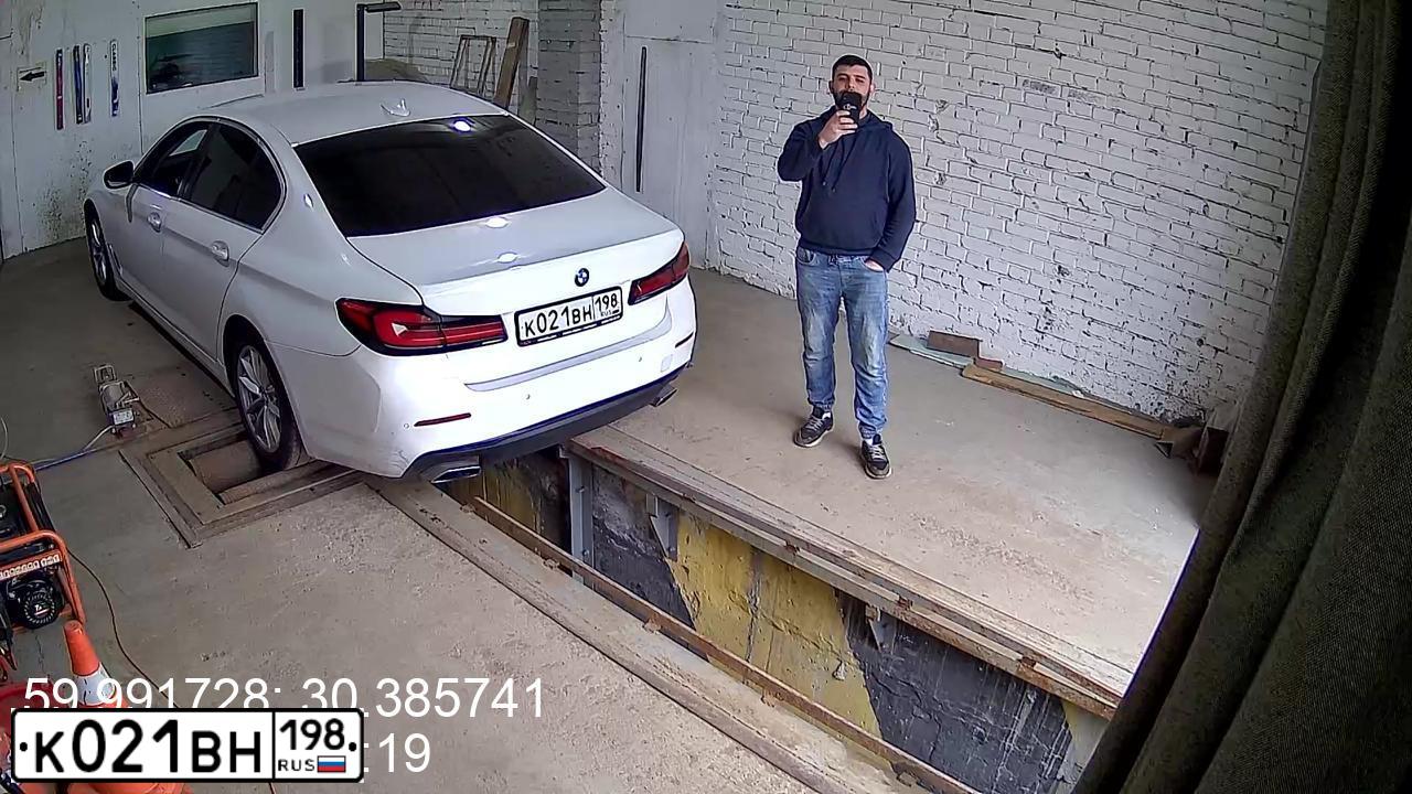 Фото автомобиля BMW 520I, 2020 — госномер К874РЕ147. Цвет: Белый