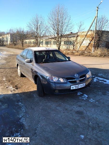 Фото автомобиля NISSAN ALMERA, 2005 — госномер Н140ТН62. Цвет: СЕРЫЙ