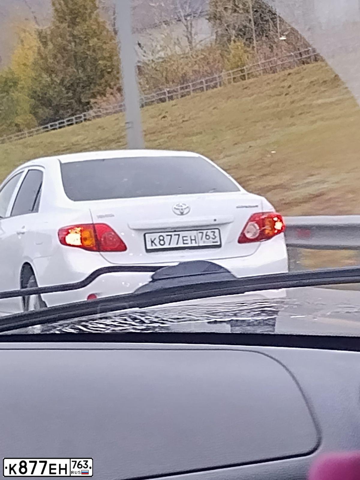 Фото автомобиля TOYOTA COROLLA, 2008 — госномер М200НН163. Цвет: Белый