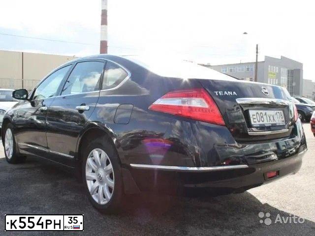 Фото автомобиля NISSAN TEANA, 2011 — госномер К554РН35. Цвет: ЧЕРНЫЙ