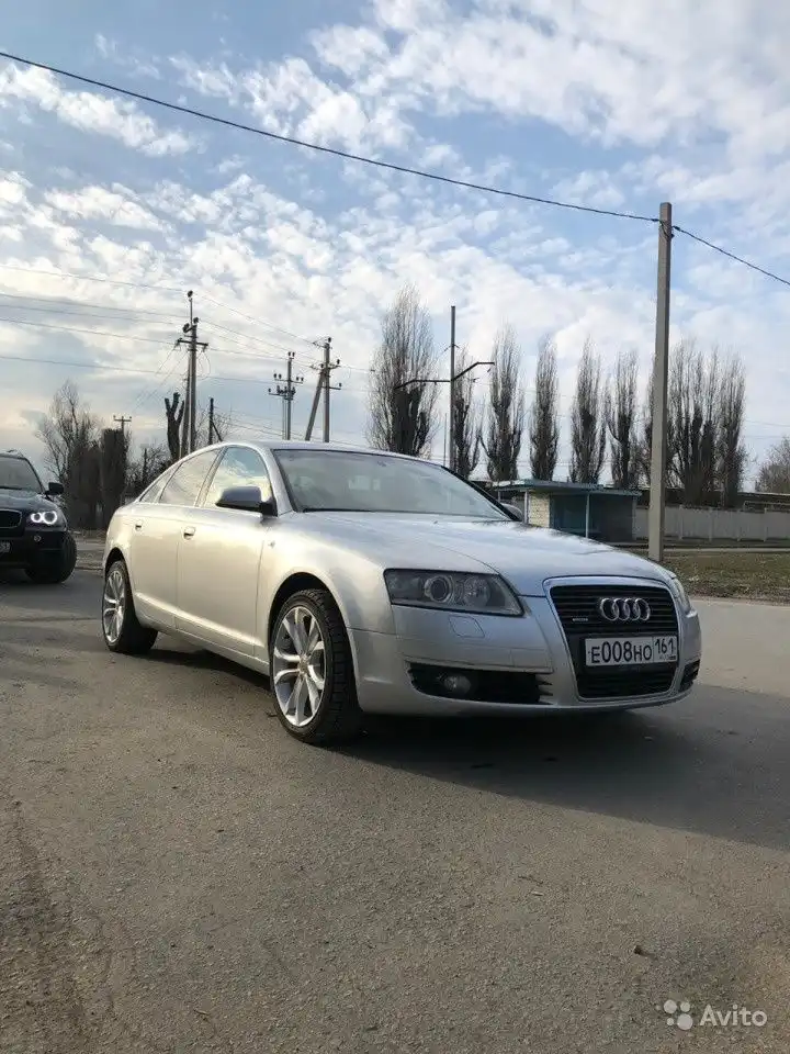 Фото автомобиля AUDI A6, 2016 — госномер Е008НО161. Цвет: ЧЕРНЫЙ