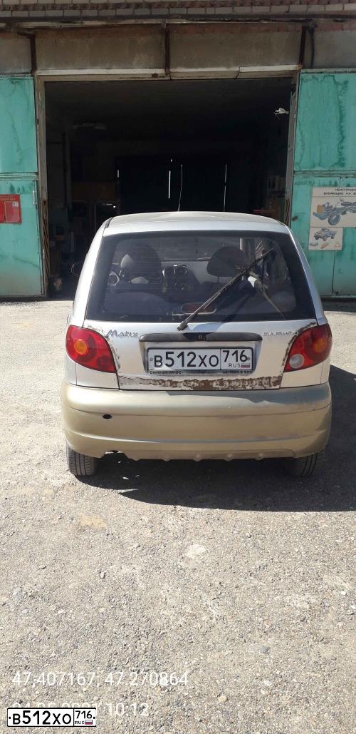 Фото автомобиля DAEWOO MATIZ, 2010 — госномер В181ТВ116. Цвет: серебристый