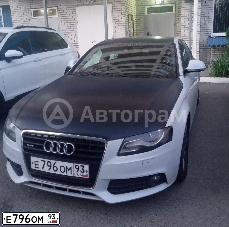 Фото автомобиля AUDI A4, 2008 — госномер Е796ОМ93. Цвет: СВЕТЛО-СЕРЫЙ