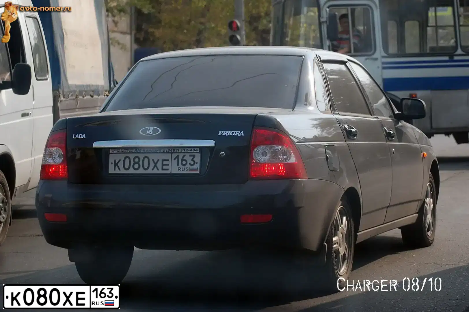 Фото автомобиля LADA 2170 PRIORA, 2014 — госномер К080ХЕ163. Цвет: Сине-Черный