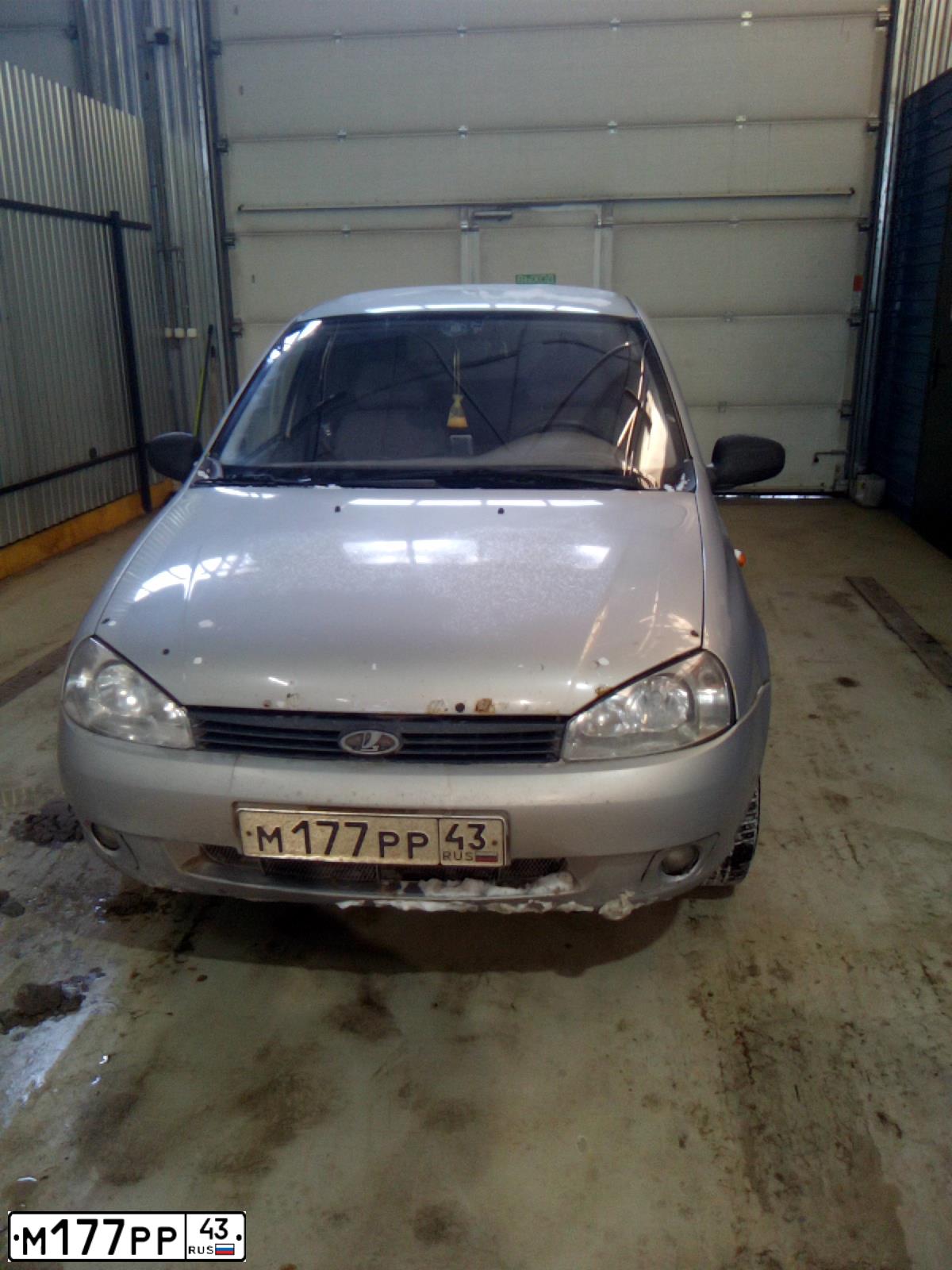 Фото автомобиля LADA 1119 KALINA, 2008 — госномер М177РР43. Цвет: Серебристый