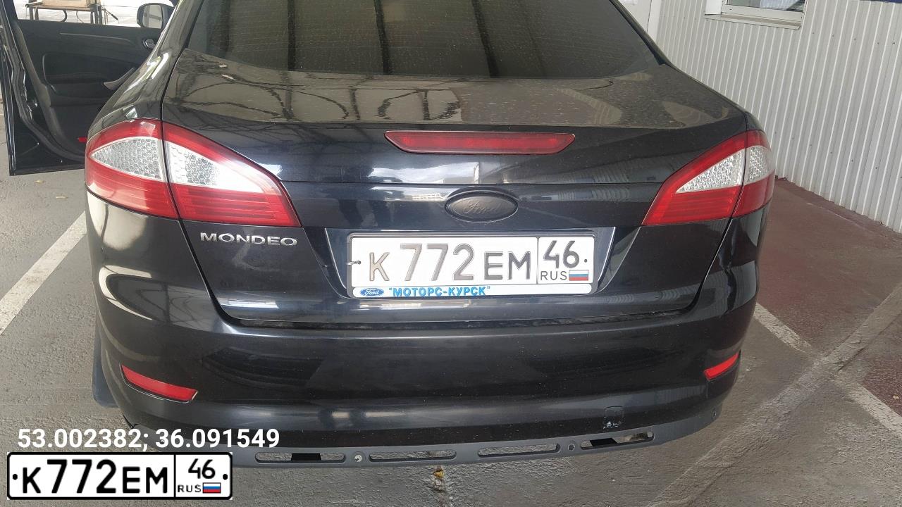 Фото автомобиля FORD MONDEO, 2008 — госномер Е192ВС57. Цвет: ЧЕРНЫЙ