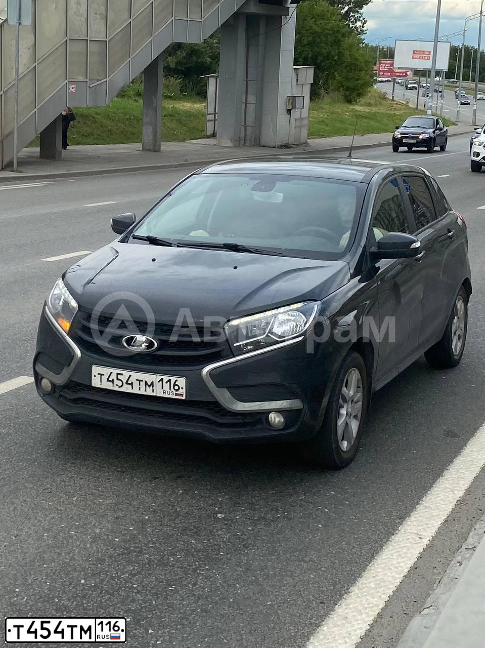 Фото автомобиля LADA XRAY, 2018 — госномер Т454ТМ116. Цвет: ЧЕРНЫЙ