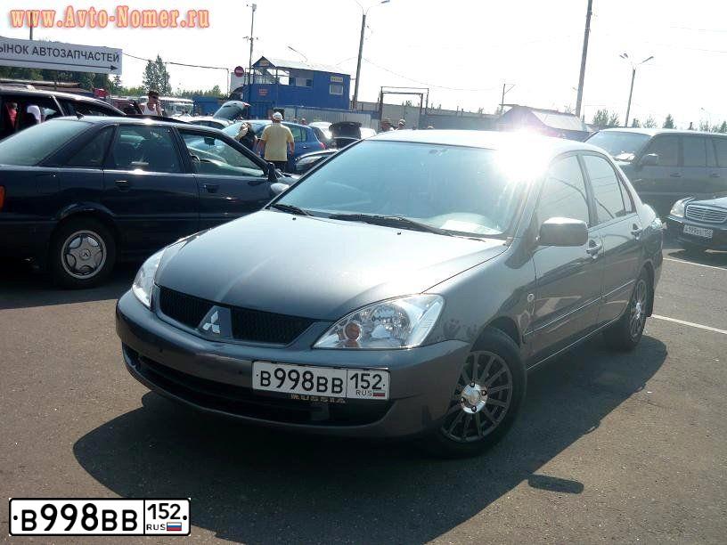 Фото автомобиля MITSUBISHI LANCER, 2006 — госномер Х797МО152. Цвет: СЕРЫЙ