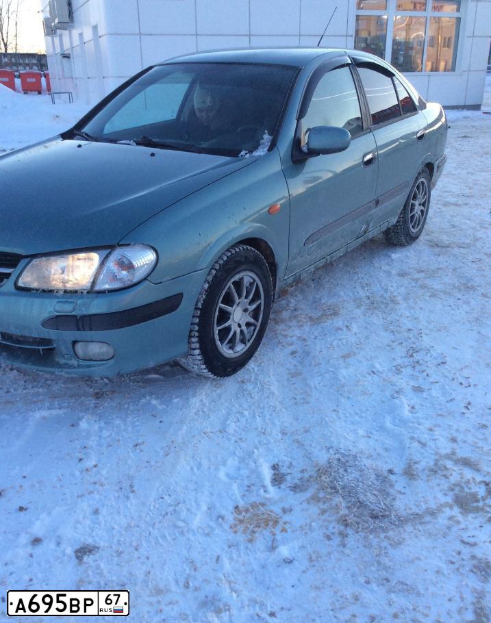 Фото автомобиля NISSAN ALMERA, 2001 — госномер У334МТ31. Цвет: ЗЕЛЕНЫЙ