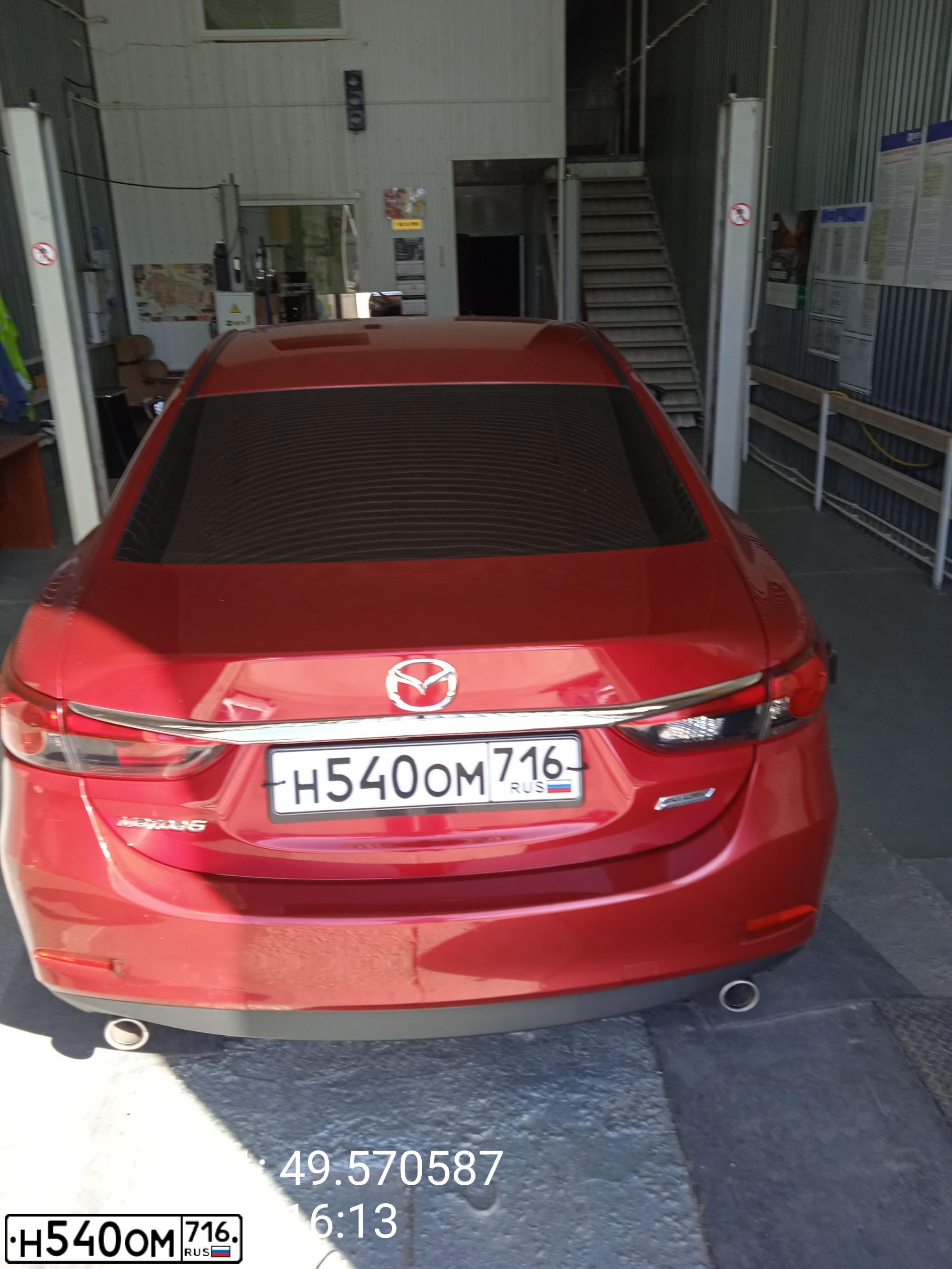 Фото автомобиля MAZDA 6, 2014 — госномер С202АМ116. Цвет: Красный