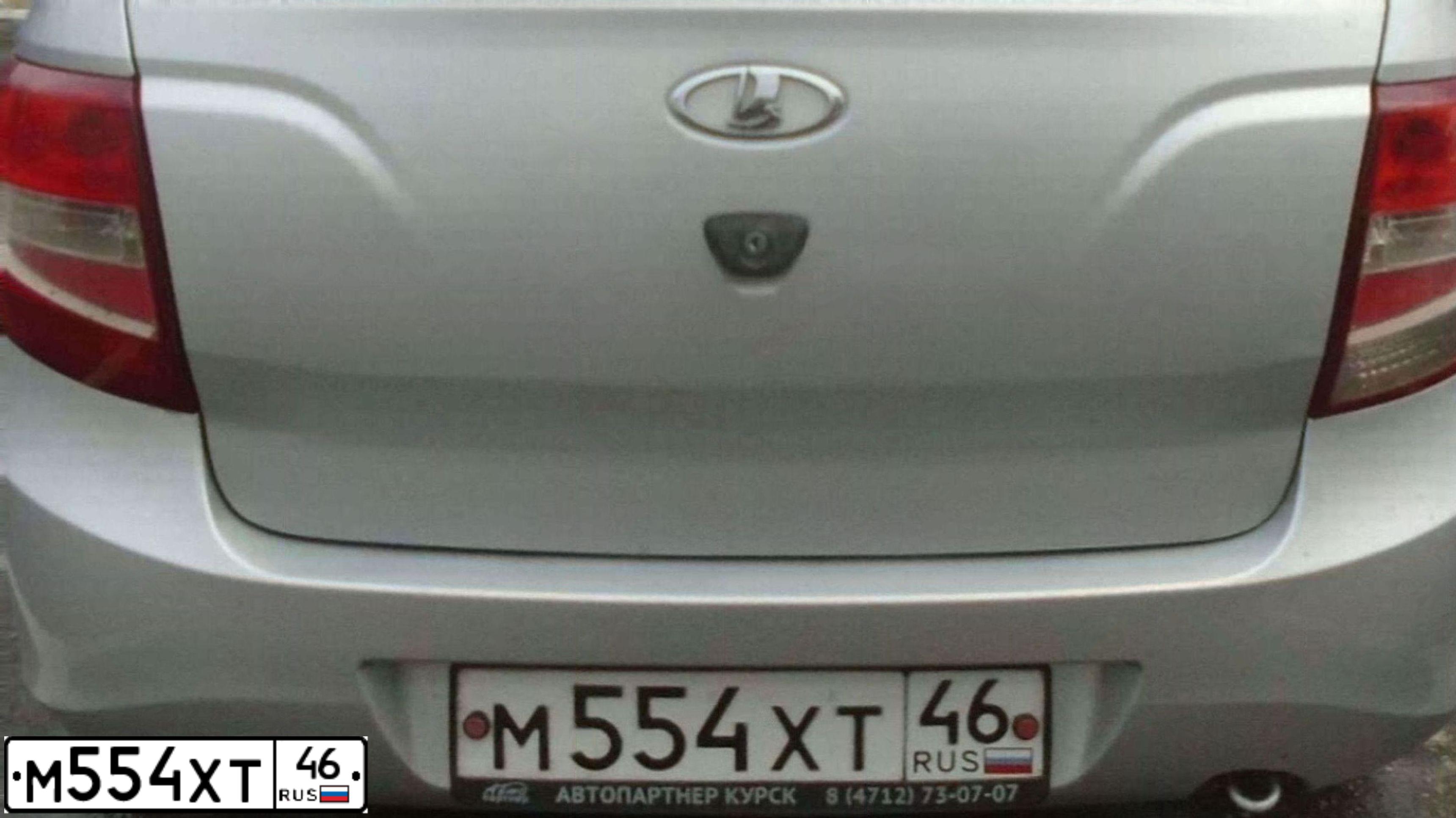 Фото автомобиля LADA 2190 GRANTA, 2013 — госномер М554ХТ46. Цвет: СЕРЕБРИСТЫЙ