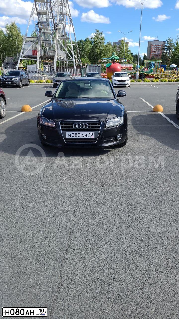 Фото автомобиля AUDI A5, 2008 — госномер Н080АН10. Цвет: ЧЕРНЫЙ