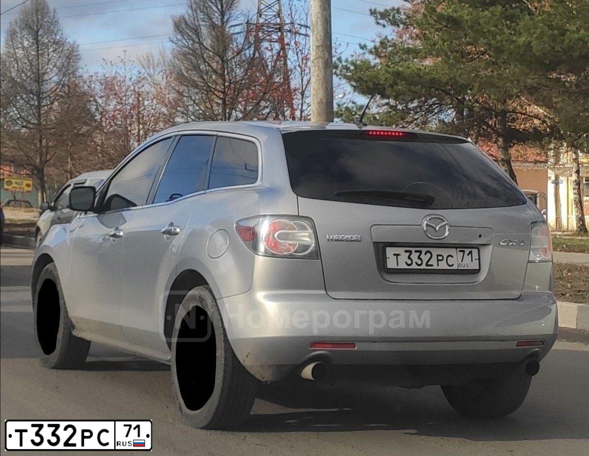 Фото автомобиля MAZDA CX-7, 2007 — госномер Р375НТ797. Цвет: СЕРЫЙ