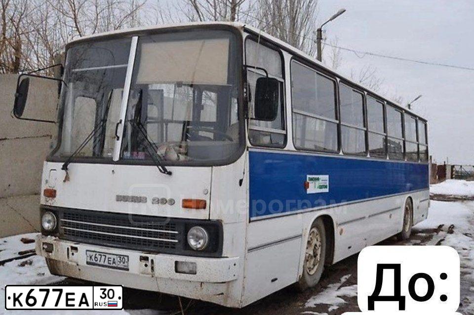 Фото автомобиля IKARUS 260, 1995 — госномер К677ЕА30. Цвет: БЕЛО-ГОЛУБОЙ