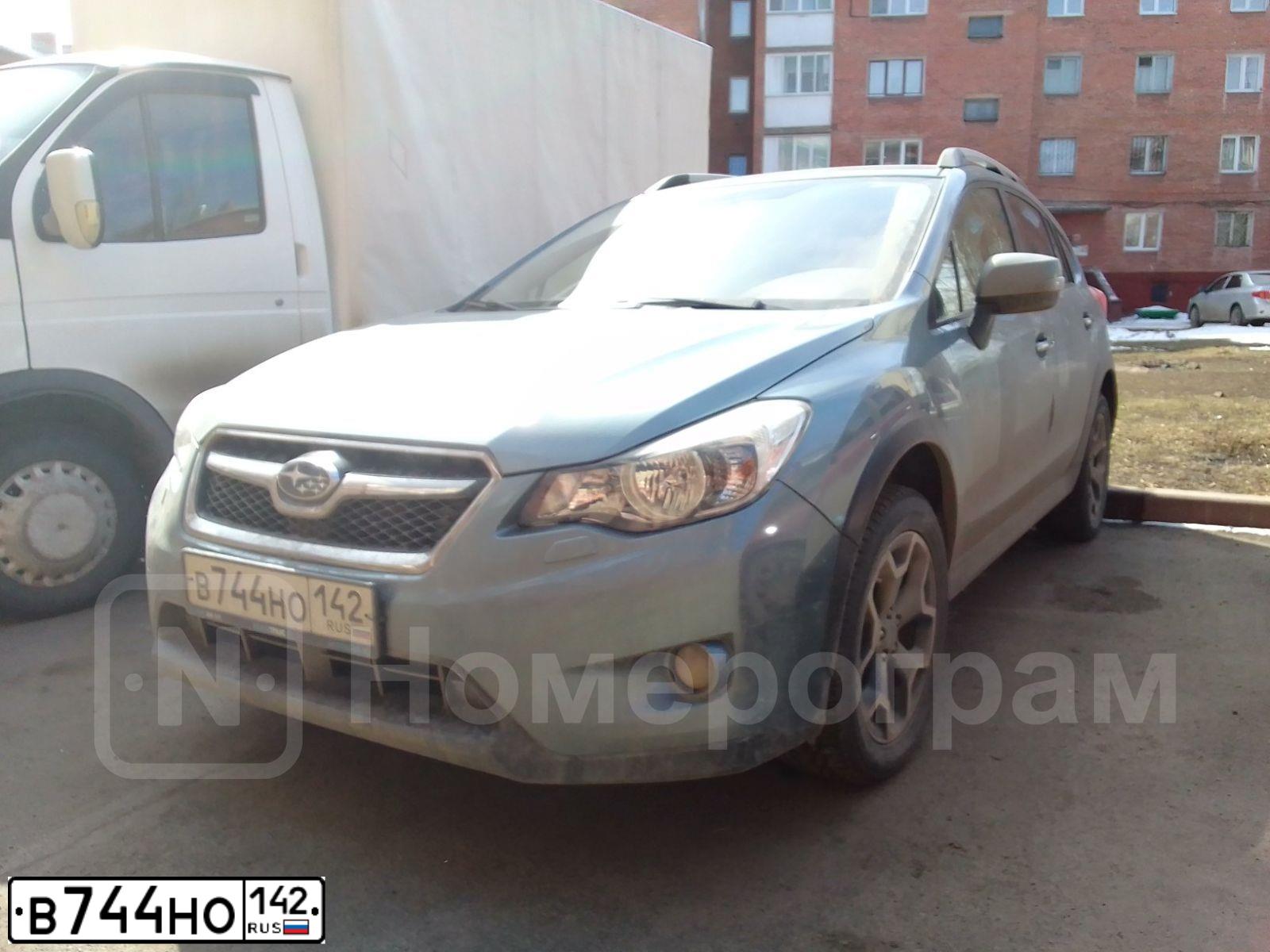 Фото автомобиля SUBARU IMPREZA, 2012 — госномер В744НО142. Цвет: ЗЕЛЕНЫЙ