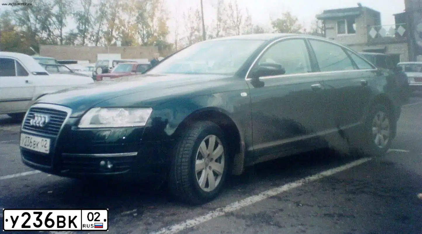Фото автомобиля AUDI A6, 2004 — госномер У236ВК02. Цвет: ЗЕЛЕНЫЙ