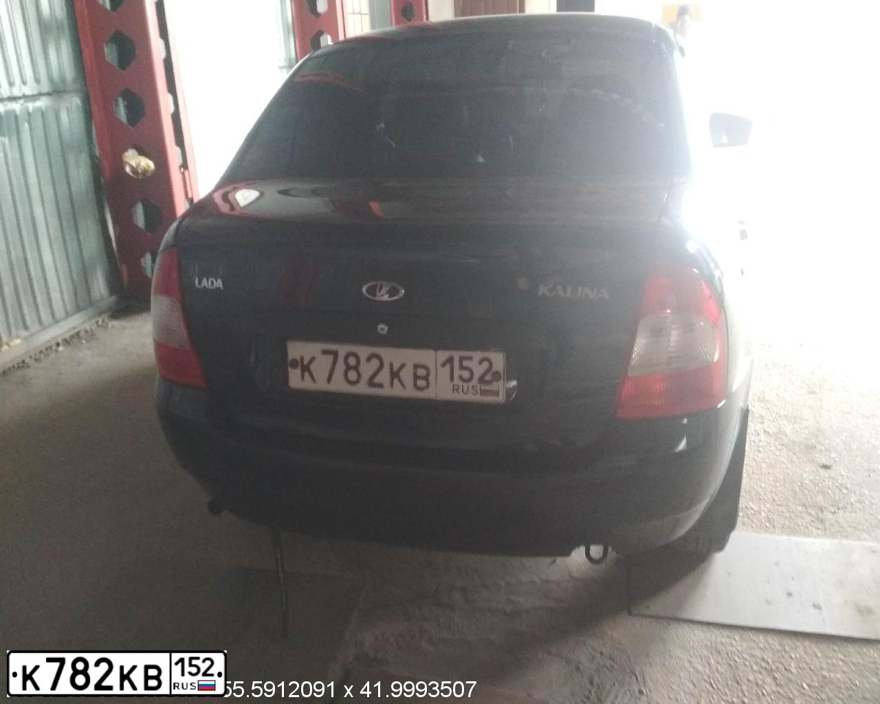 Фото автомобиля LADA 1118 KALINA, 2008 — госномер М150ТЕ33. Цвет: ТЕМНЫЙ СИНЕ-ФИОЛЕТОВЫЙ