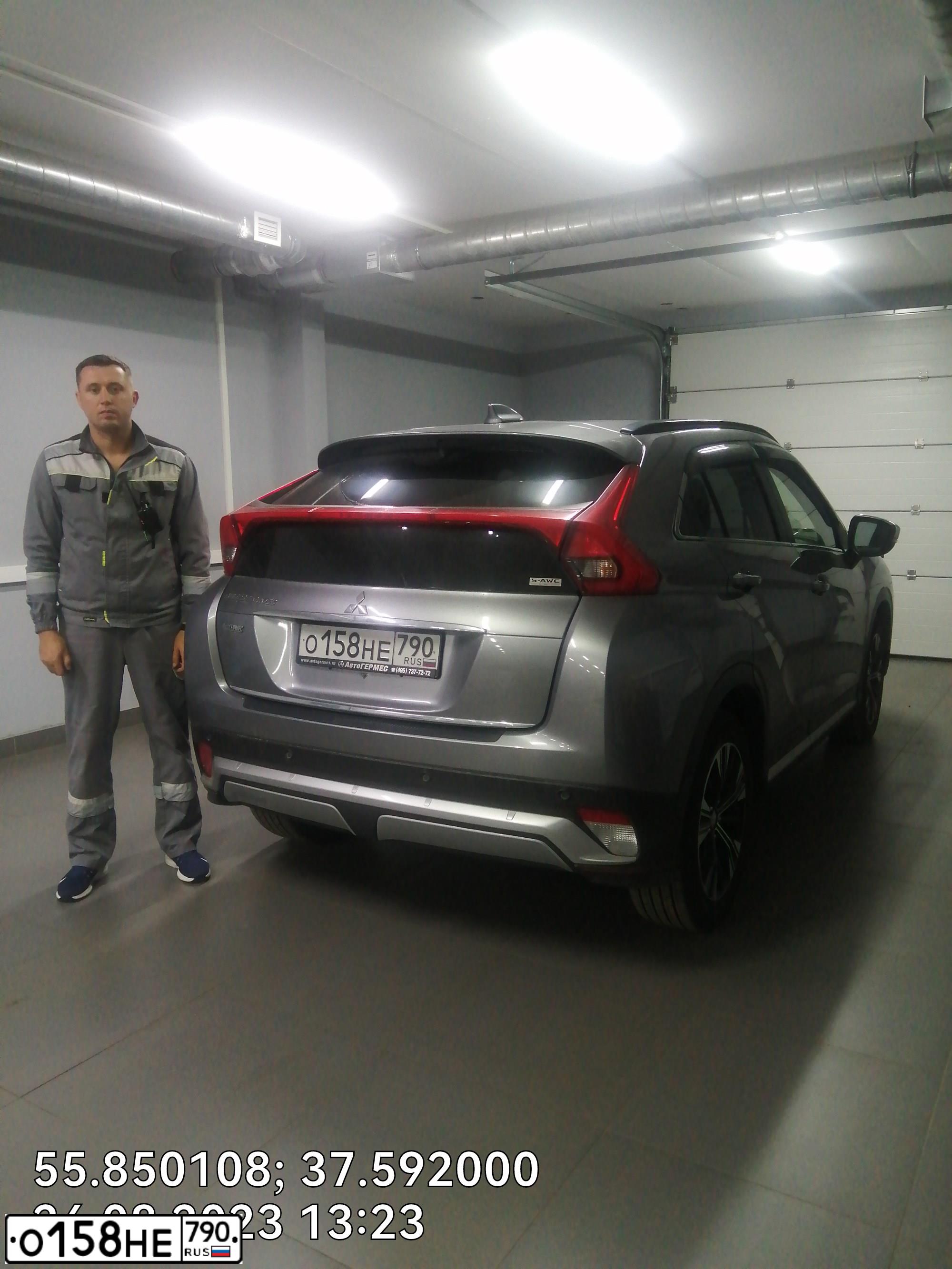 Фото автомобиля MITSUBISHI  ECLIPSE CROSS 1.5, 2019 — госномер В721ОС797. Цвет: СЕРЫЙ