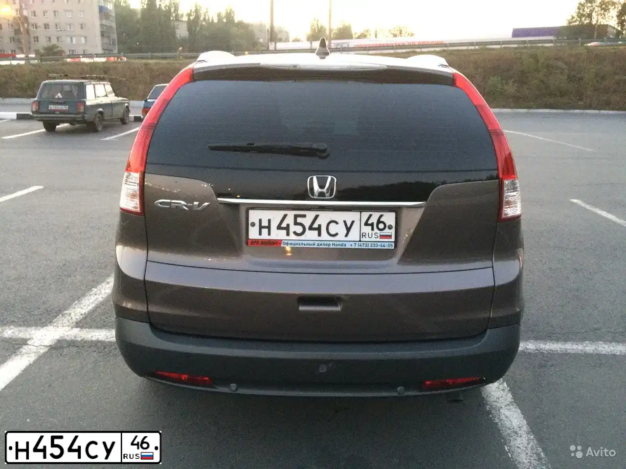 Фото автомобиля HONDA CR-V, 2014 — госномер Н454СУ46. Цвет: СЕРО-КОРИЧНЕВЫЙ