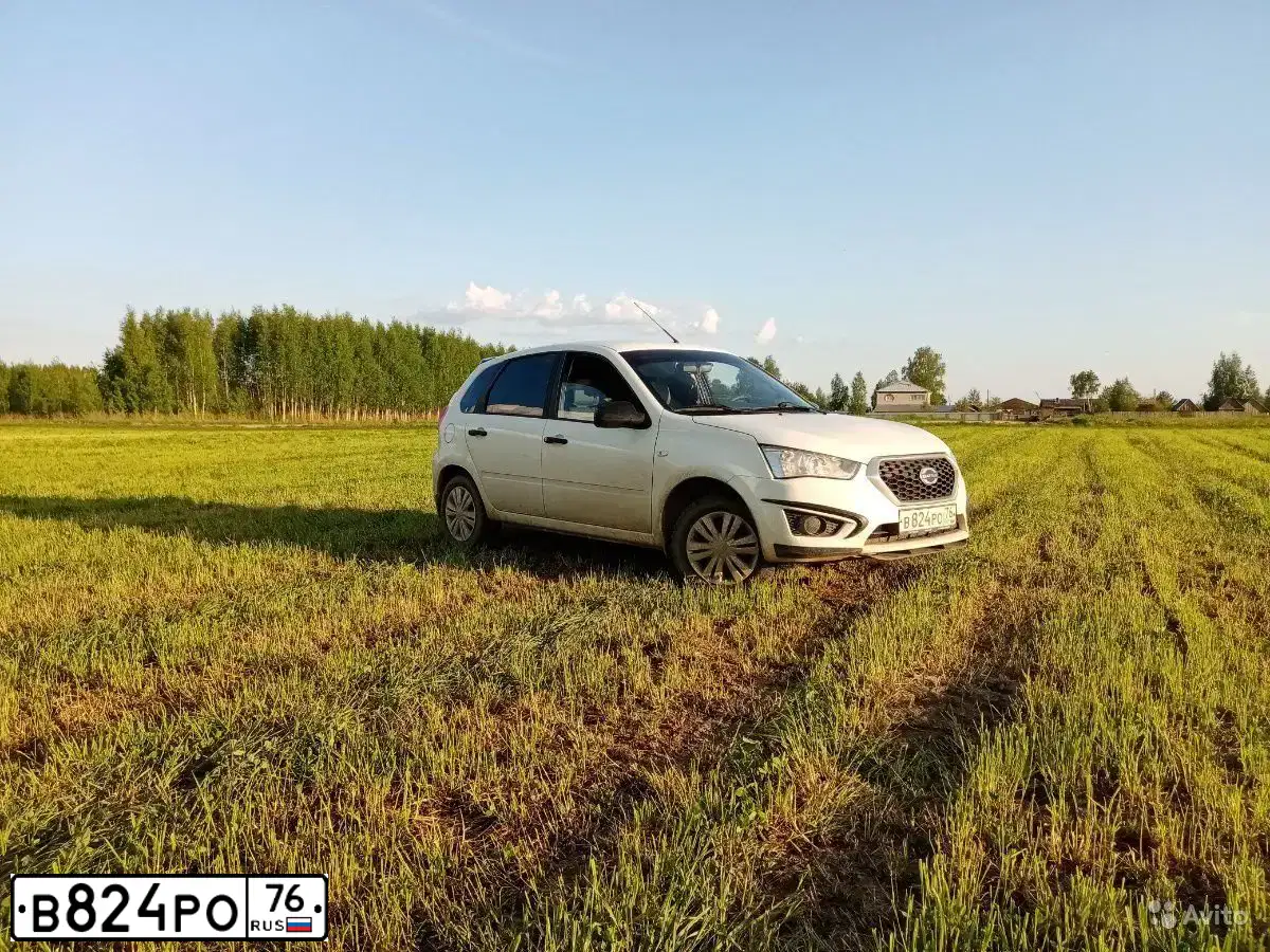 Фото автомобиля DATSUN MI-DO, 2017 — госномер В824РО76. Цвет: БЕЛЫЙ