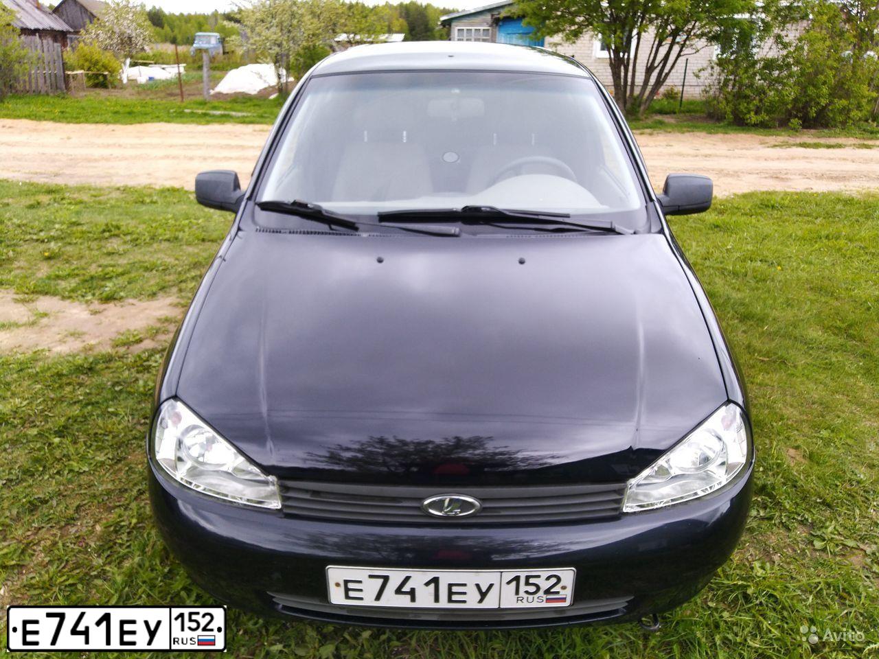 Фото автомобиля LADA 1117 KALINA, 2011 — госномер Е741ЕУ152. Цвет: Сине-Черный