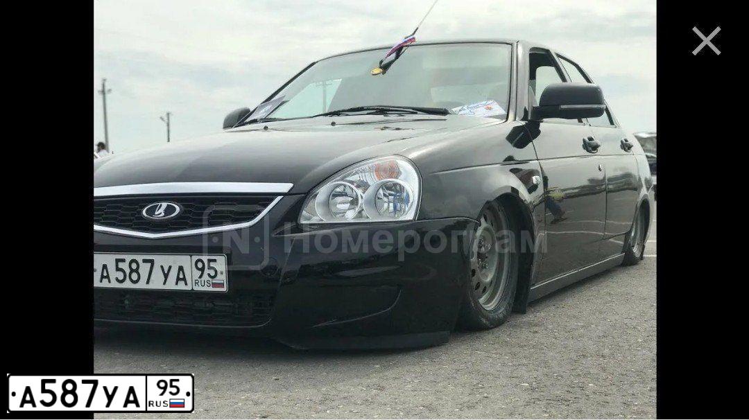 Фото автомобиля LADA PRIORA, 2011 — госномер М682ВК95. Цвет: Сине-Черный