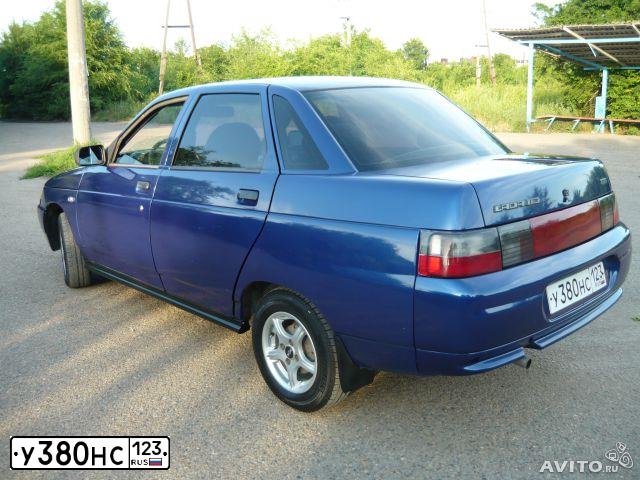 Фото автомобиля LADA 2110, 2002 — госномер М212МН93. Цвет: СЕРЕБРИСТЫЙ ЯРКО-СИНИЙ