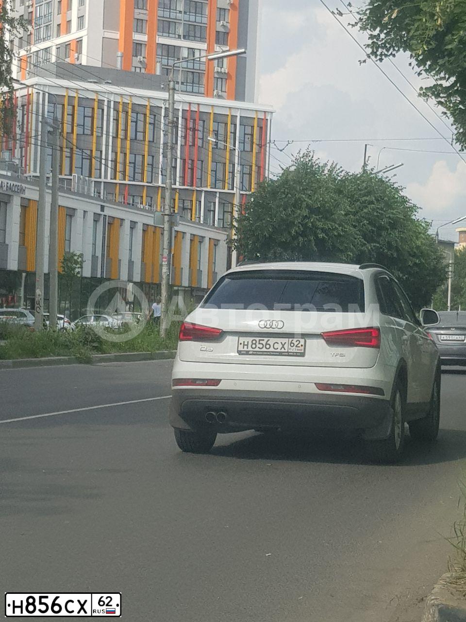 Фото автомобиля AUDI Q3, 2018 — госномер Н856СХ62. Цвет: БЕЛЫЙ
