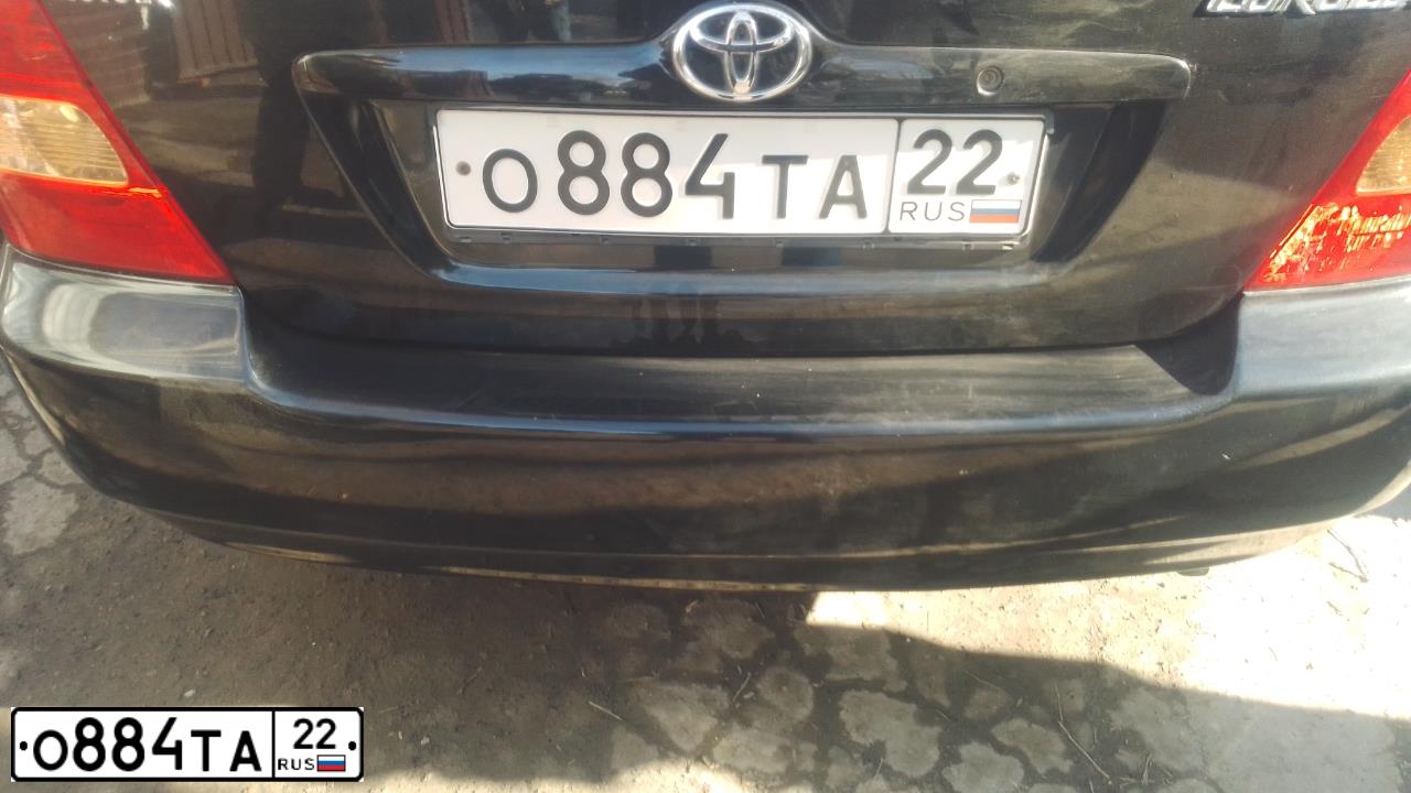 Фото автомобиля TOYOTA COROLLA, 2003 — госномер Е752АК150. Цвет: ЧЕРНЫЙ