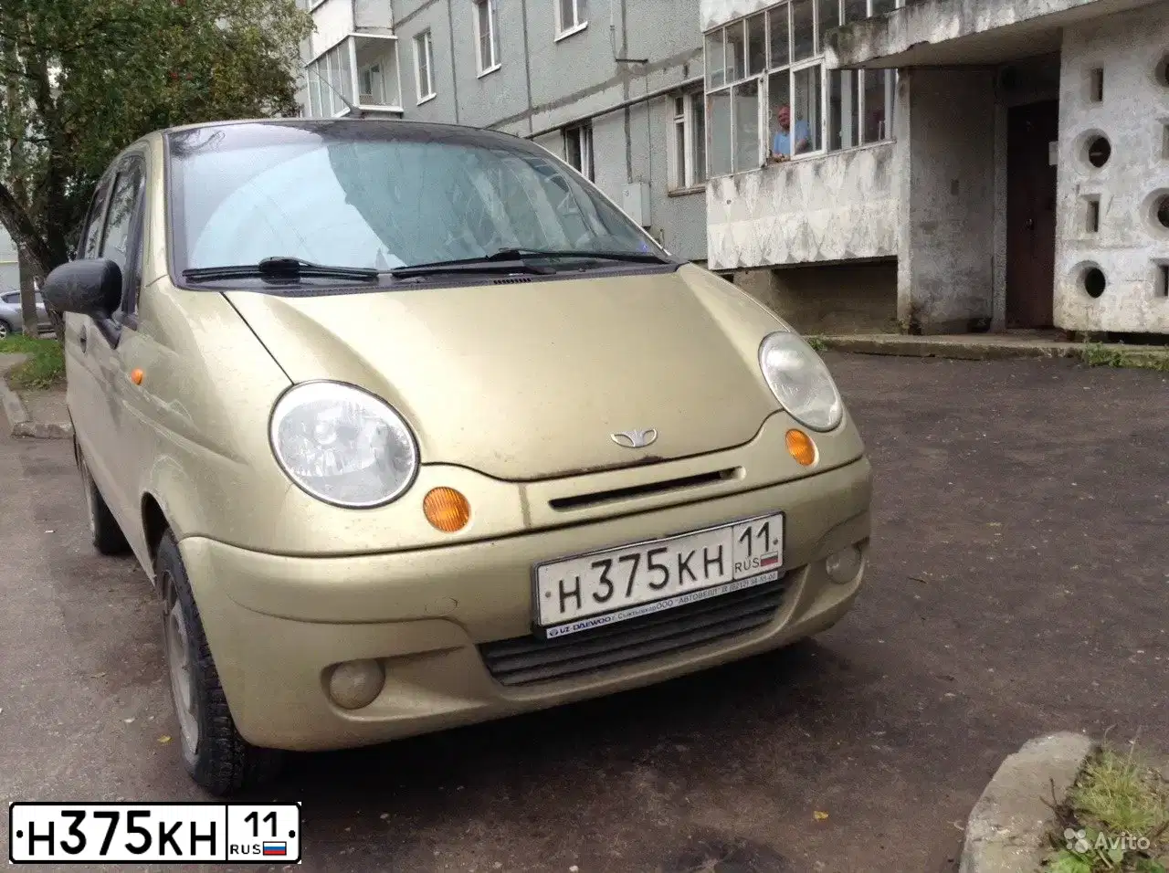 Фото автомобиля DAEWOO MATIZ, 2008 — госномер Н375КН11. Цвет: ПЕСОЧНО-БЕЖЕВЫЙ