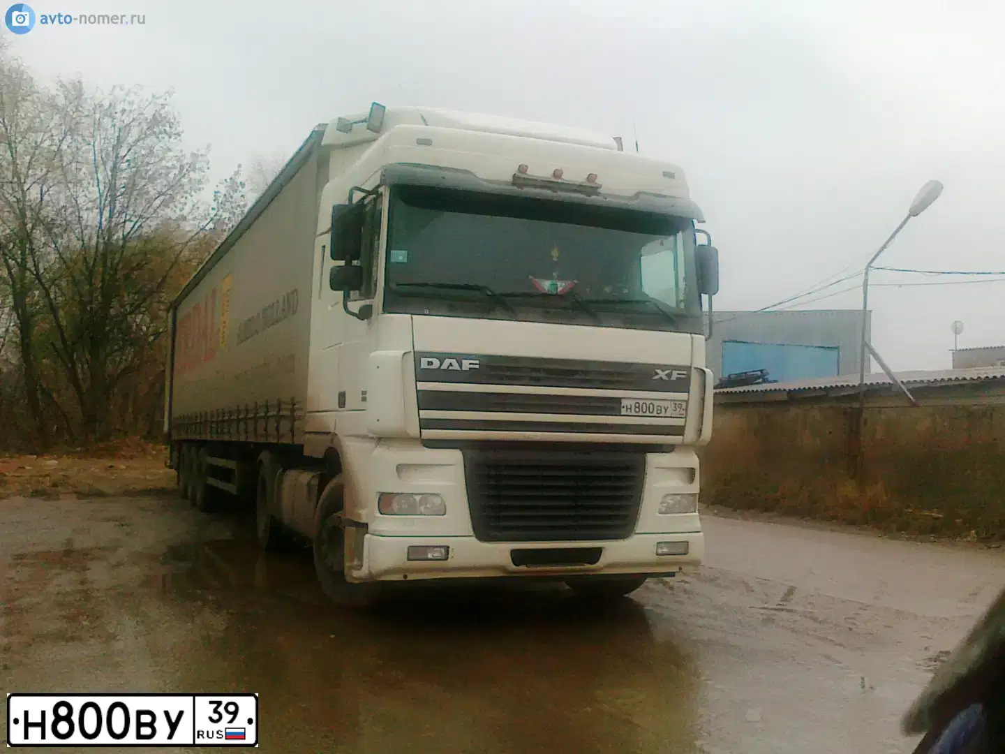 Фото автомобиля DAF XF 95 FT /4X2/, 2003 — госномер Н800ВУ39. Цвет: Белый