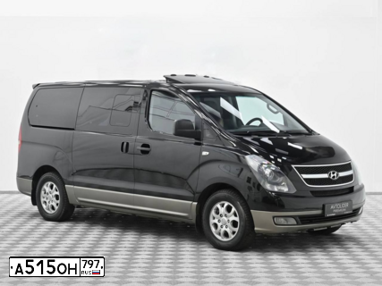 Фото автомобиля HYUNDAI GRAND STAREX, 2010 — госномер А515ОН797. Цвет: ЧЕРНЫЙ