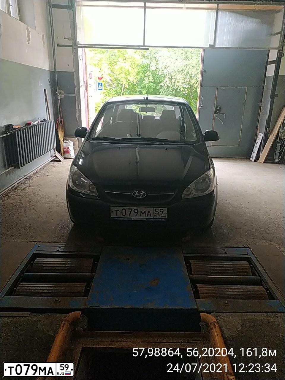 Фото автомобиля HYUNDAI GETZ, 2009 — госномер Т079МА59. Цвет: ЧЕРНЫЙ
