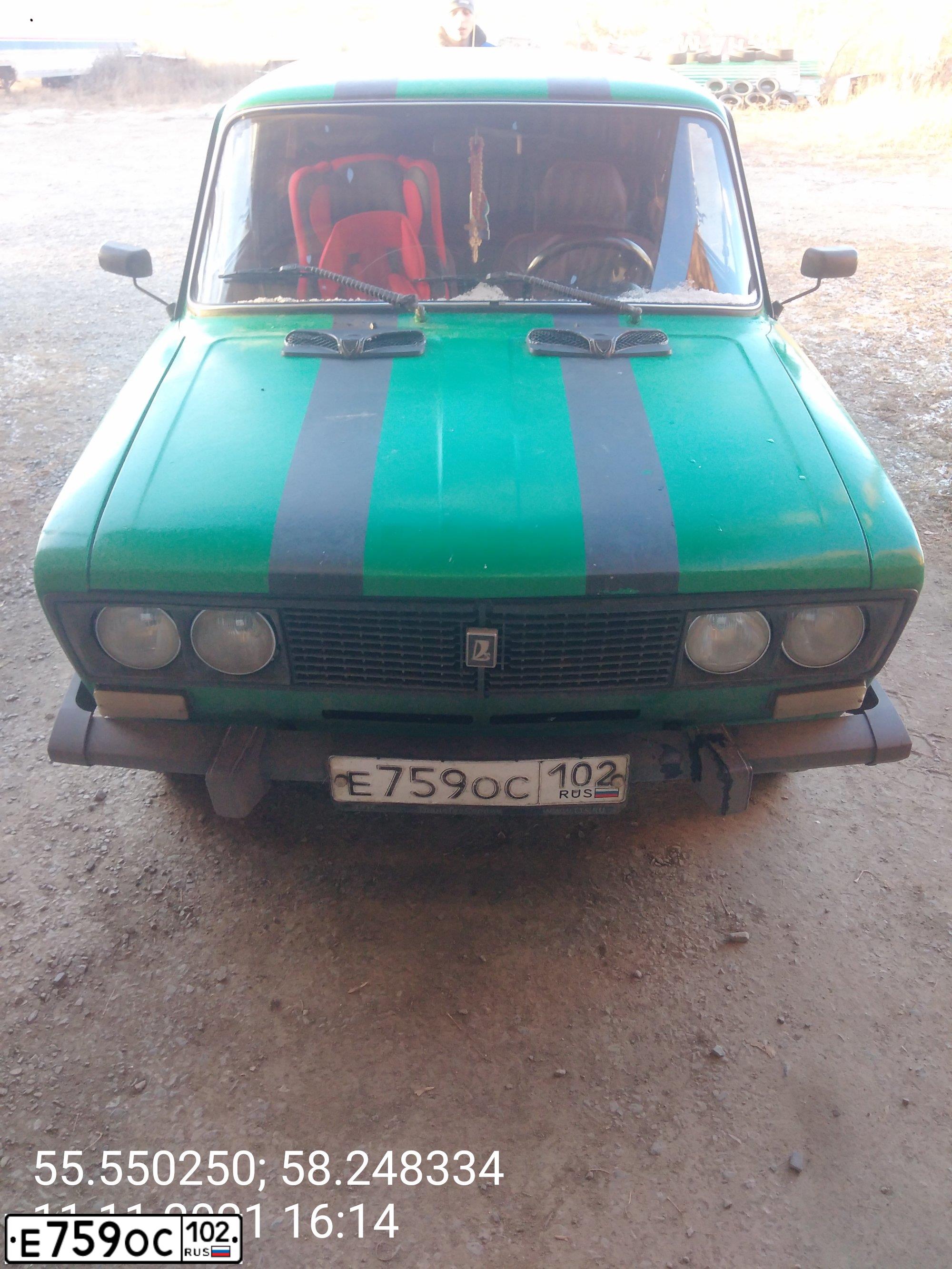 Фото автомобиля LADA 2106, 1999 — госномер Н663РВ02. Цвет: ЗЕЛЕНЫЙ